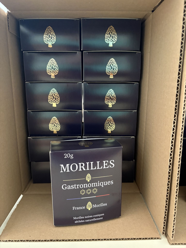 Morilles séchées extra 20g colis de 12 boîtes